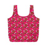 Clown Ghost Pattern Pink Full Print Recycle Bag (M) Back