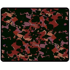 Red Dark Camo Abstract Print Fleece Blanket (medium) 