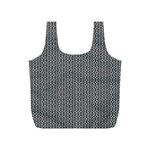 Black And White Triangles Full Print Recycle Bag (S) Front