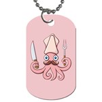 Squid Chef Cartoon Dog Tag (One Side)