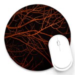 Dark Forest Scene Print Round Mousepads