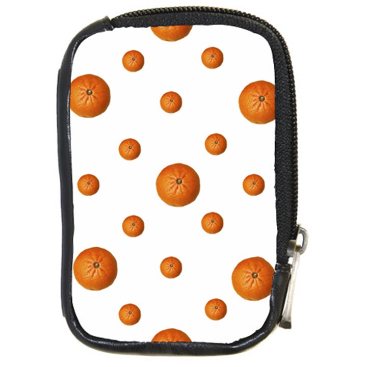 Tangerines Photo Motif Pattern Design Compact Camera Leather Case