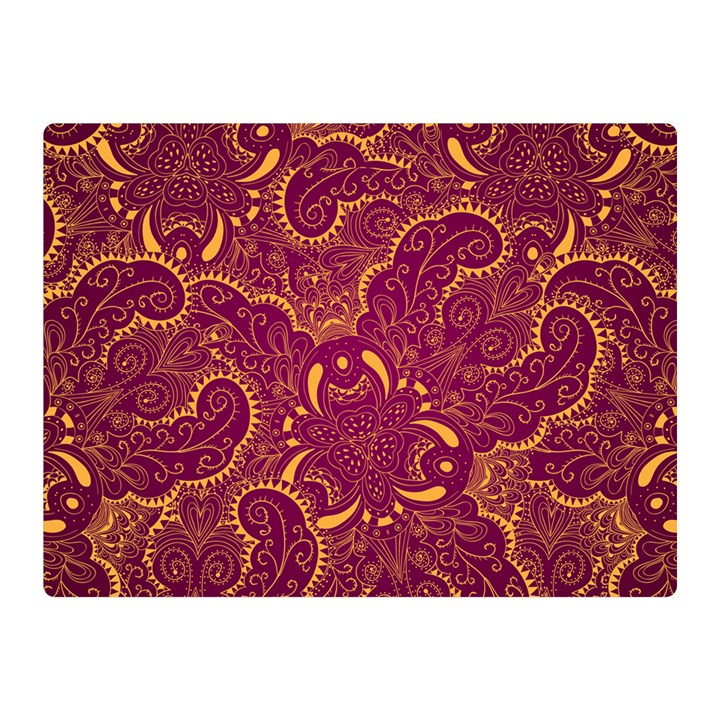 Golden Red Pattern Double Sided Flano Blanket (Mini) 