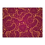 Golden Red Pattern Double Sided Flano Blanket (Mini)  35 x27  Blanket Back