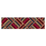Zig zag knitted pattern Satin Scarf (Oblong)