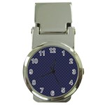 Motif abstrait bleu fonce Money Clip Watches