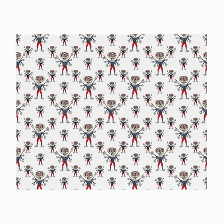 Sketchy Style Scarecrow Drawing Motif Pattern Small Glasses Cloth