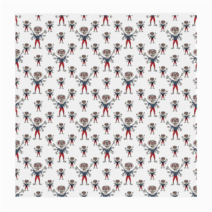 Sketchy Style Scarecrow Drawing Motif Pattern Medium Glasses Cloth