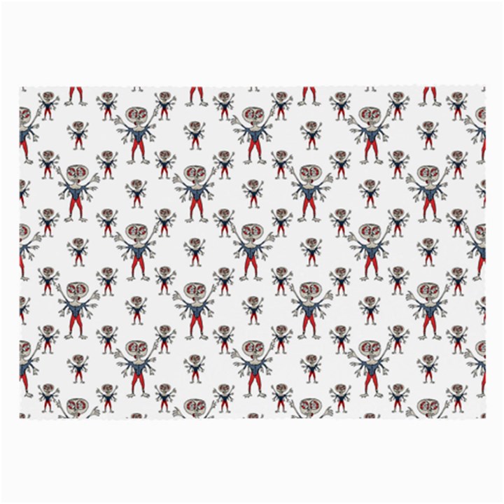 Sketchy Style Scarecrow Drawing Motif Pattern Large Glasses Cloth (2 Sides)
