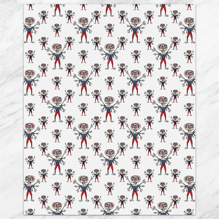 Sketchy Style Scarecrow Drawing Motif Pattern Canvas 11  x 14 