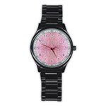 Mixed Media Repeats Stainless Steel Round Watch