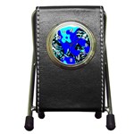 Abstract Tropical Pen Holder Desk Clock