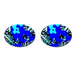 Abstract Tropical Cufflinks (Oval)
