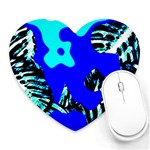 Abstract Tropical Heart Mousepads