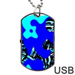 Abstract Tropical Dog Tag USB Flash (One Side)