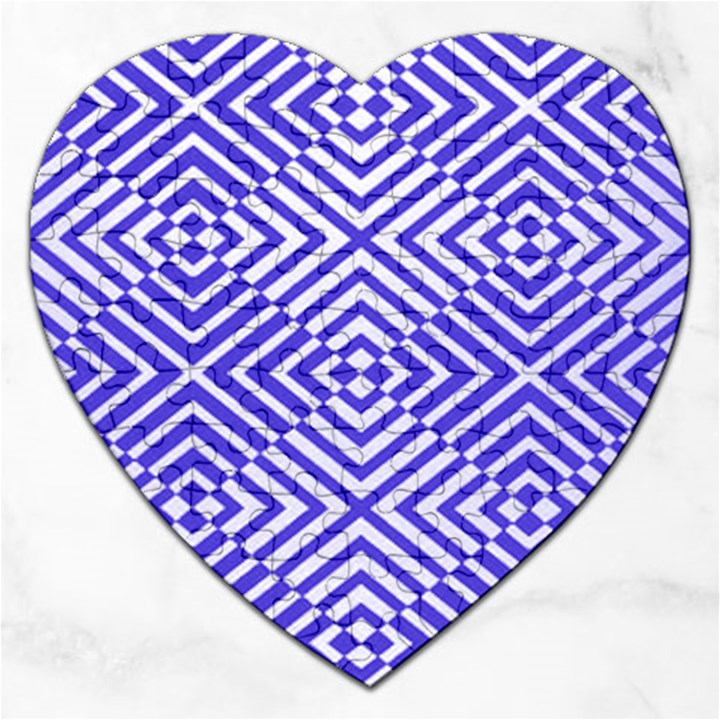 Illusion Waves Pattern Jigsaw Puzzle (Heart)