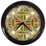 Abstract pattern geometric backgrounds   Wall Clock (Black)