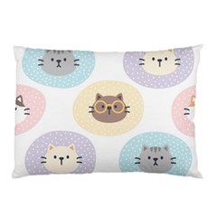 Cute Cat Seamless Pattern Background Pillow Case