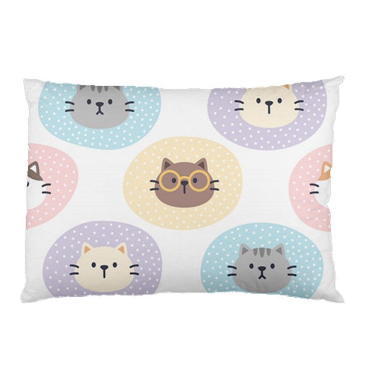Cute Cat Seamless Pattern Background Pillow Case