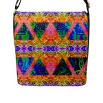 Triangular Dreams Flap Closure Messenger Bag (L)
