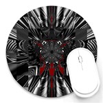 Abstract-artwork-art-fractal Round Mousepads Front