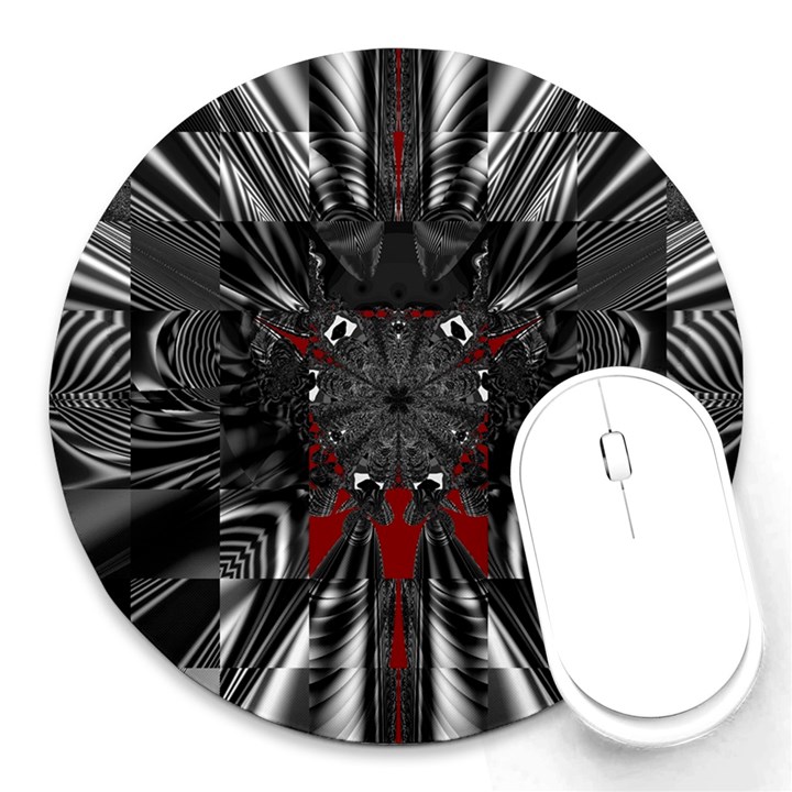 Abstract-artwork-art-fractal Round Mousepads