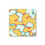 Retro art urban grunge pattern Square Magnet