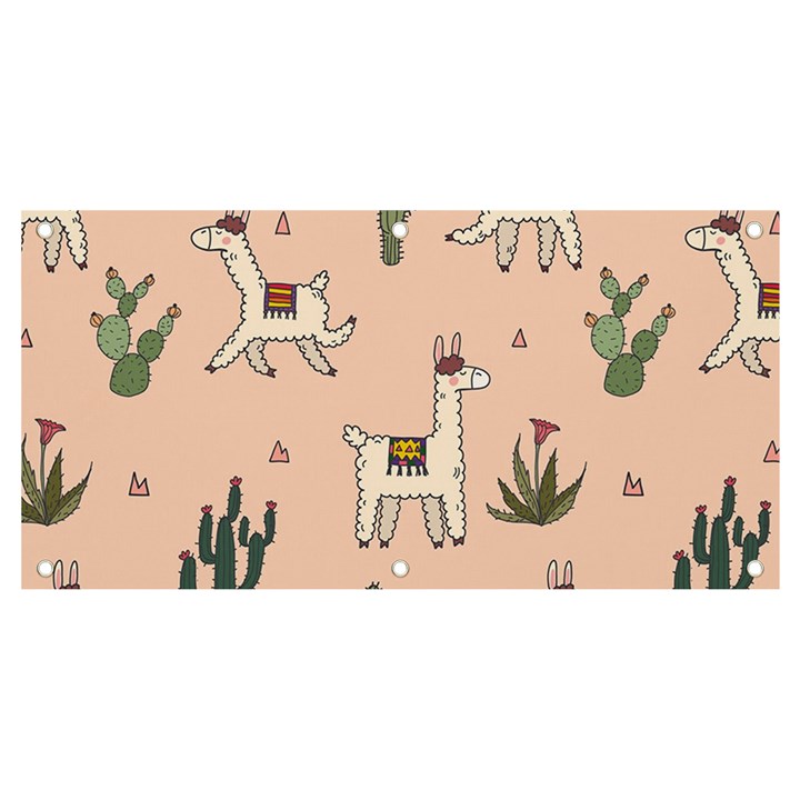 Llamas pattern Banner and Sign 4  x 2 