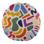 Abstract Pattern Background Large 18  Premium Round Cushions Back