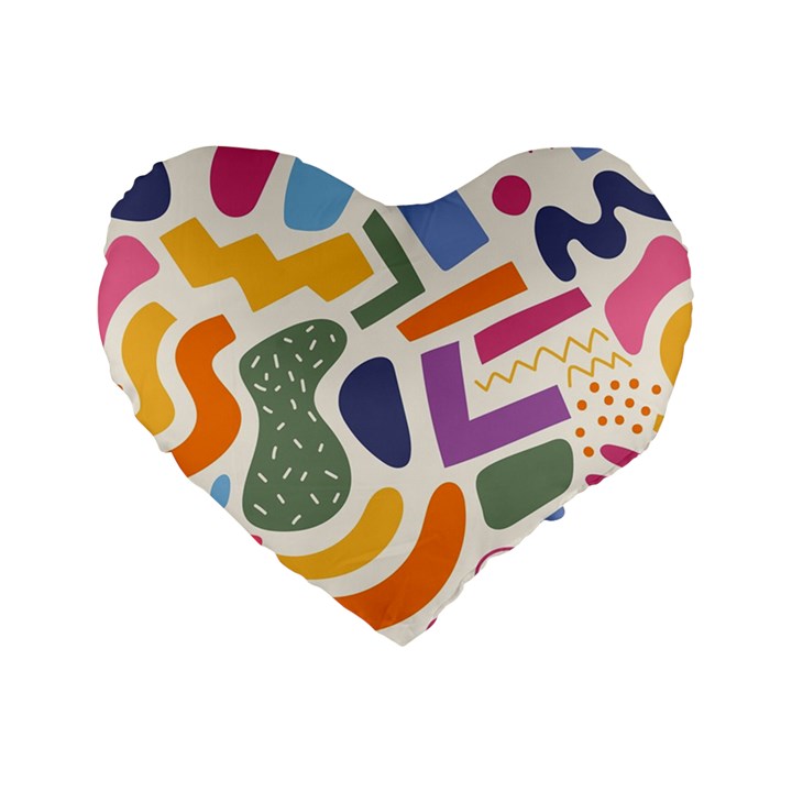 Abstract Pattern Background Standard 16  Premium Heart Shape Cushions