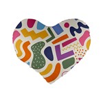 Abstract Pattern Background Standard 16  Premium Heart Shape Cushions Back