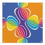 Illustration Abstract Background Pattern Rainbow Color Banner and Sign 4  x 4  Front