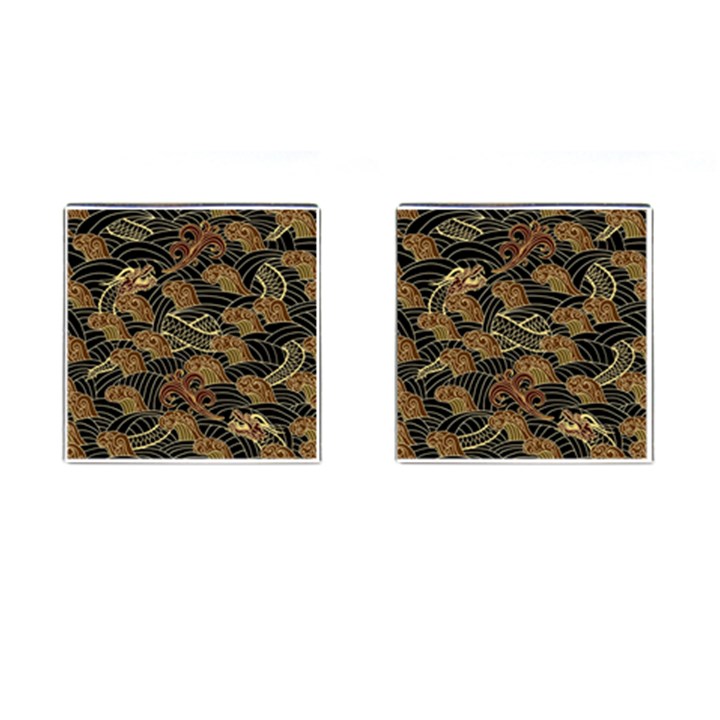 Oriental Traditional Seamless Pattern Cufflinks (Square)