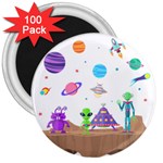 Alien Ufo Star Universe Star Vector Image 3  Magnets (100 pack)