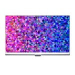 Abstract Triangle Tile Mosaic Pattern Business Card Holder