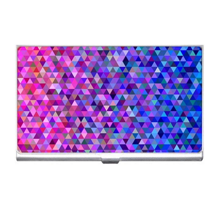 Abstract Triangle Tile Mosaic Pattern Business Card Holder