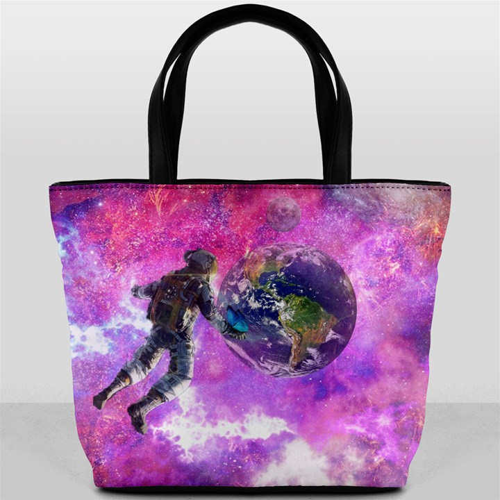 Astronaut Earth Space Planet Fantasy Bucket Bag