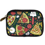 Vector Seamless Pizza Slice Pattern Hand Drawn Pizza Illustration Great Pizzeria Menu Background Digital Camera Leather Case