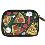 Vector Seamless Pizza Slice Pattern Hand Drawn Pizza Illustration Great Pizzeria Menu Background Digital Camera Leather Case Back