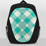 Diagonal Blue Torquoise Backpack Bag