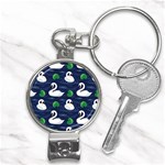 Swan pattern elegant design Nail Clippers Key Chain