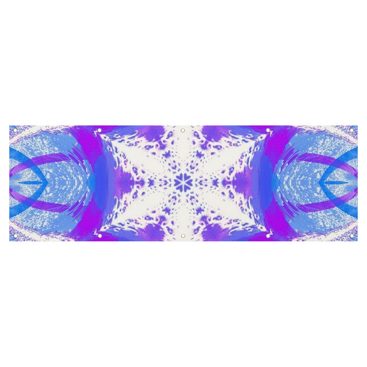 Snowflake Kaleidoscope Template Background Banner and Sign 12  x 4 