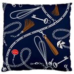 Chains-seamless-pattern Large Cushion Case (One Side)