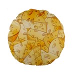 Cheese-slices-seamless-pattern-cartoon-style Standard 15  Premium Round Cushions