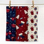 Flat Design Christmas Pattern Collection Art Face Towel