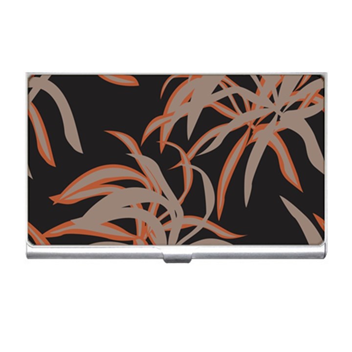 Leaf Leaves Pattern Print Business Card Holder