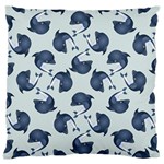 Blue Dolphins Pattern Standard Flano Cushion Case (One Side)