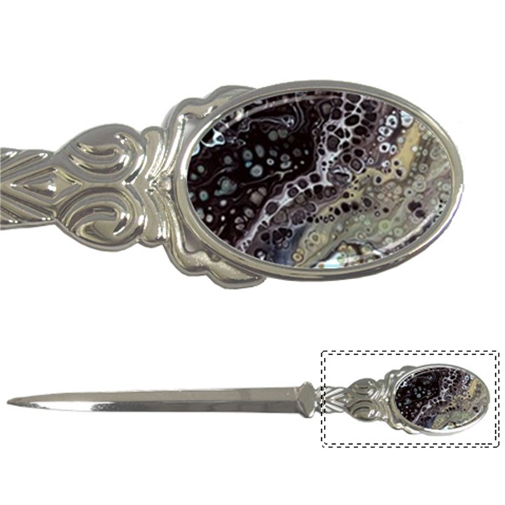 Black Marble Abstract Pattern Texture Letter Opener