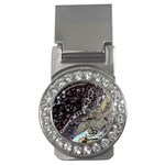 Black Marble Abstract Pattern Texture Money Clips (CZ) 