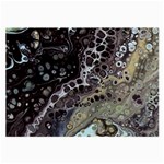 Black Marble Abstract Pattern Texture Large Glasses Cloth (2 Sides) Back